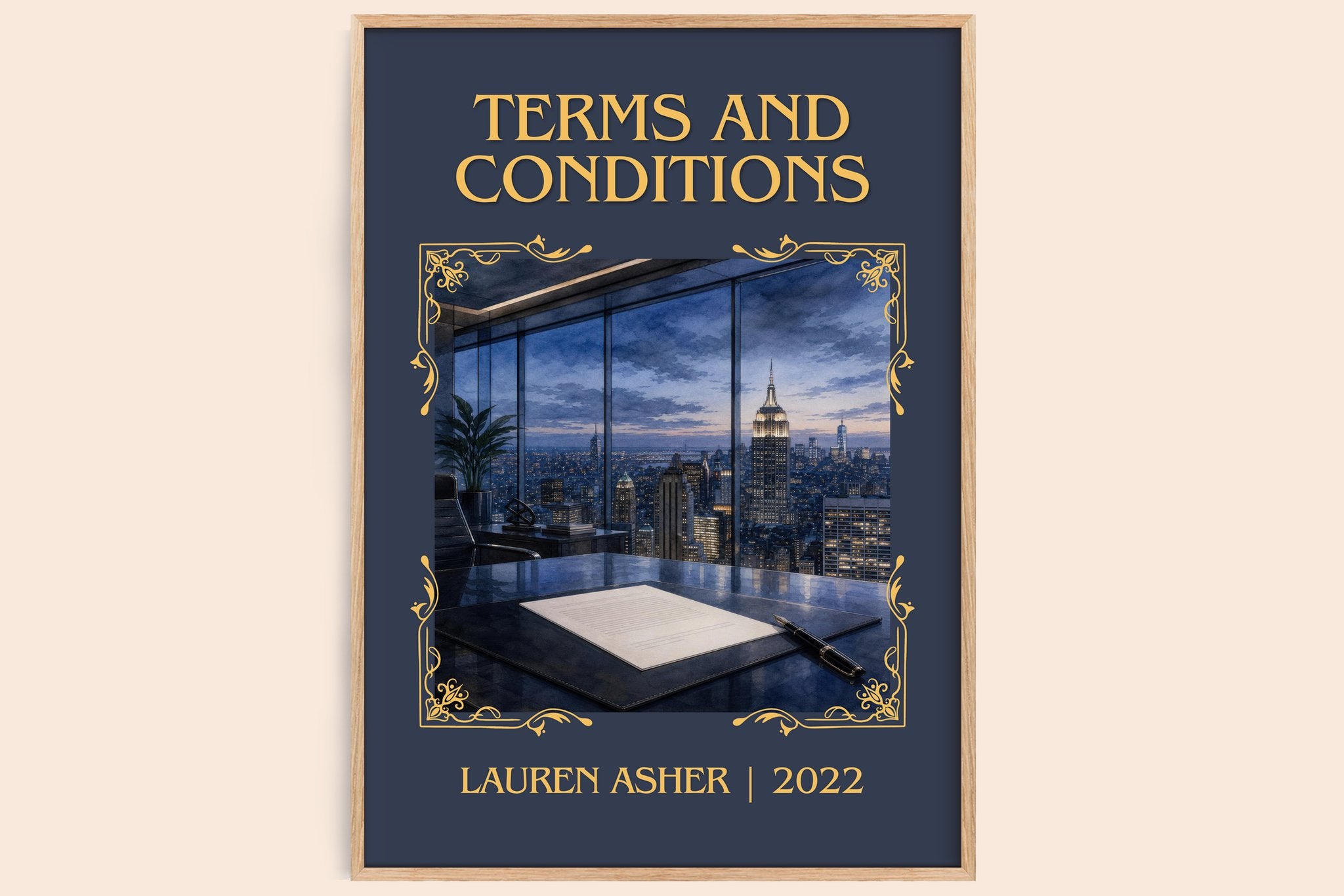 Terms and Conditions Classic Book Art Print by Lauren Asher