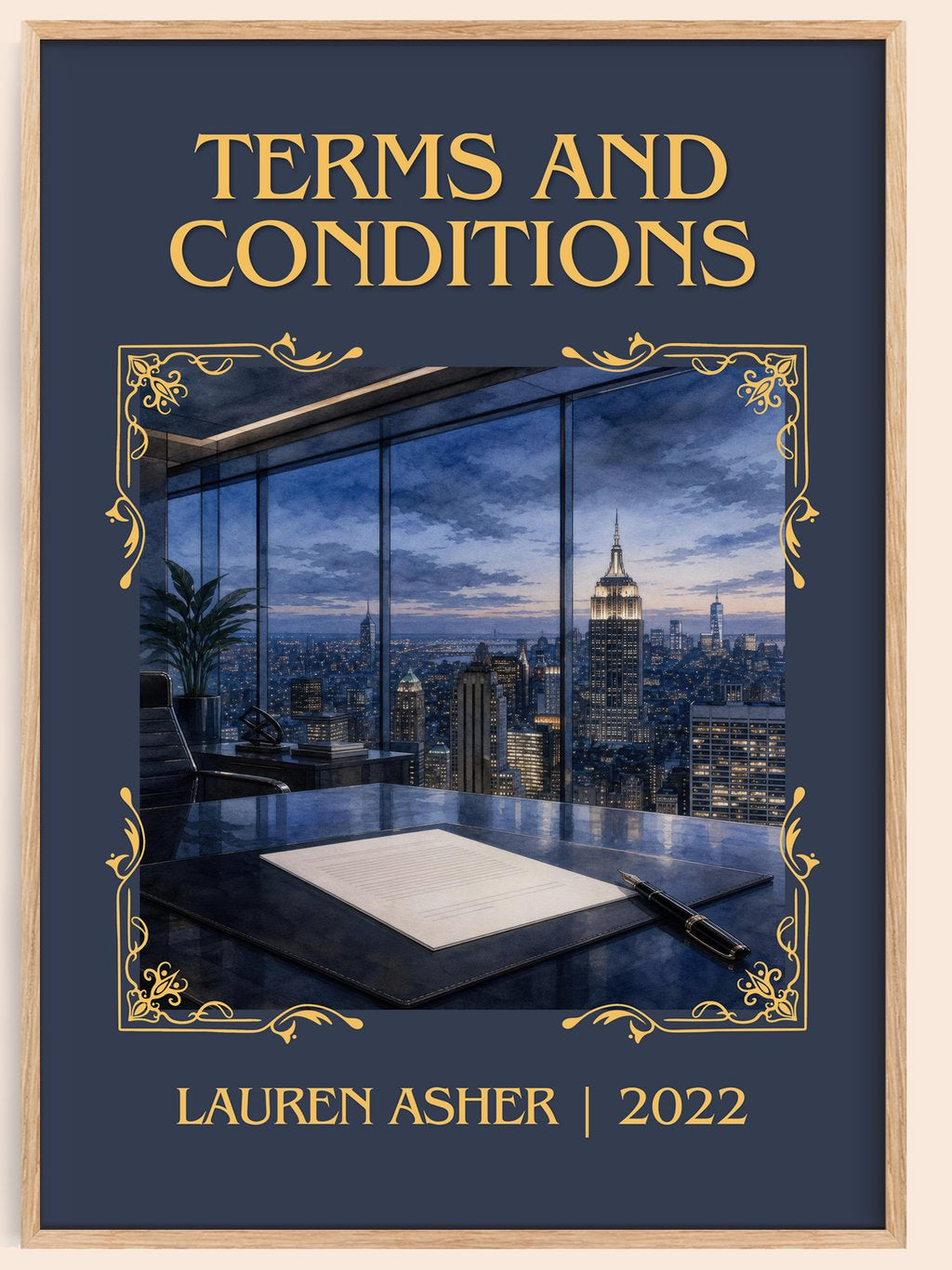 Terms and Conditions Classic Book Art Print by Lauren Asher – book poster
