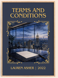 Terms and Conditions Classic Book Art Print by Lauren Asher – book poster