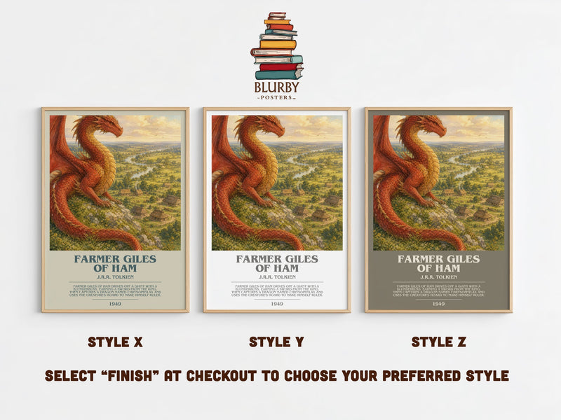 Farmer Giles Of Ham bookish print in frame leaning in hallway – fantasy wall art