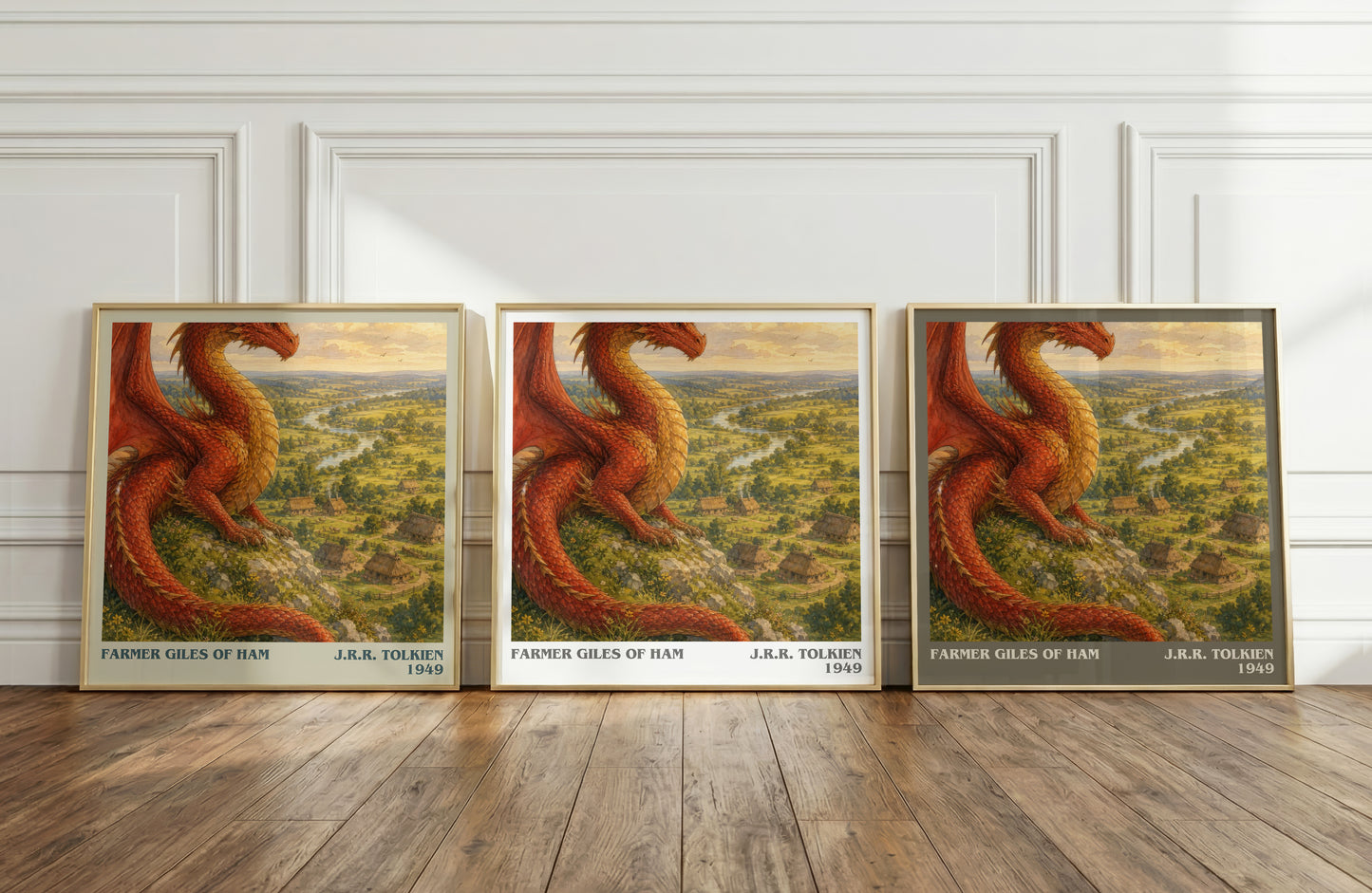 Farmer Giles Of Ham literary art print colour and style options – J.R.R. Tolkien book art