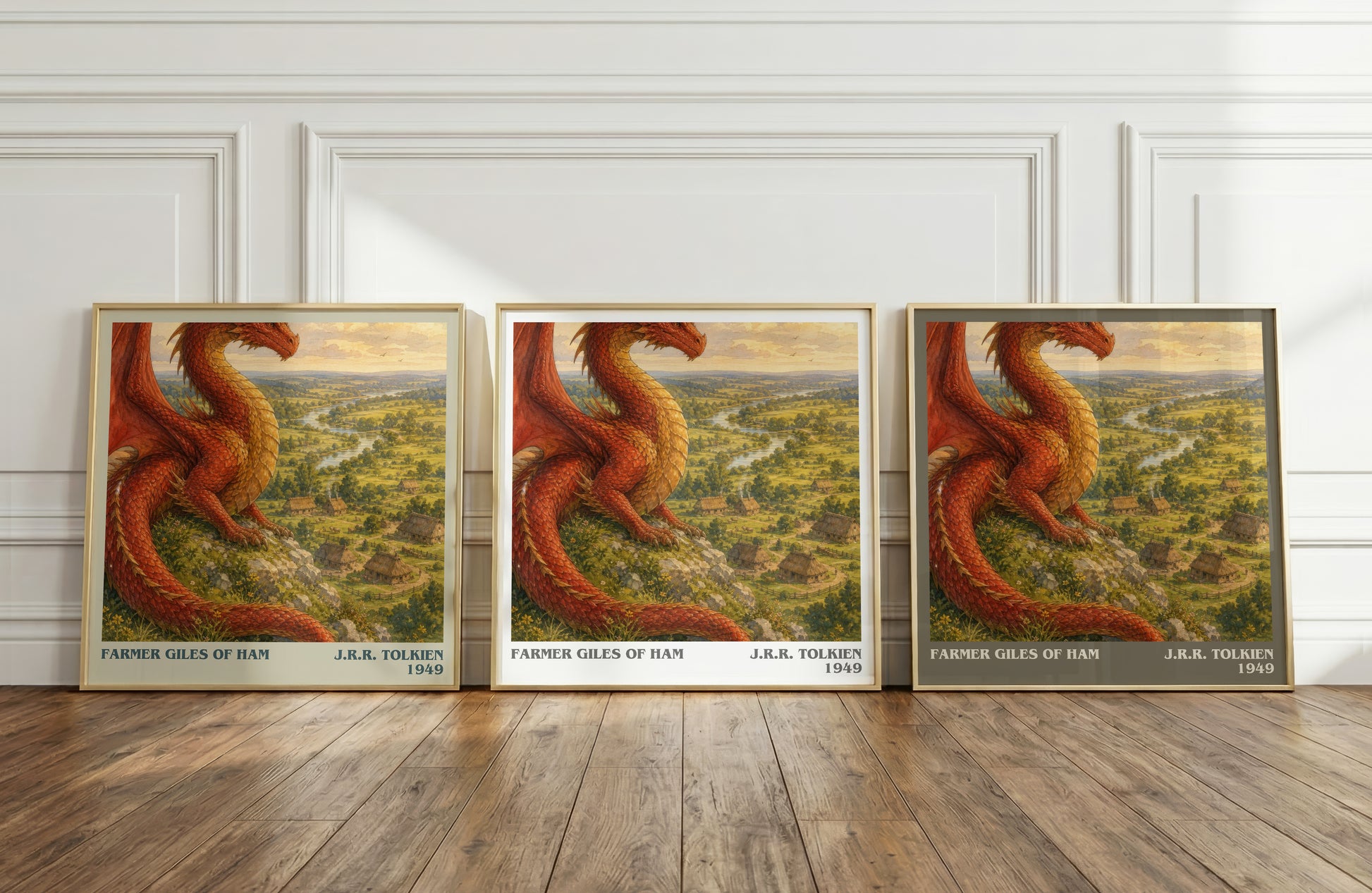 Farmer Giles Of Ham literary art print colour and style options – J.R.R. Tolkien book art