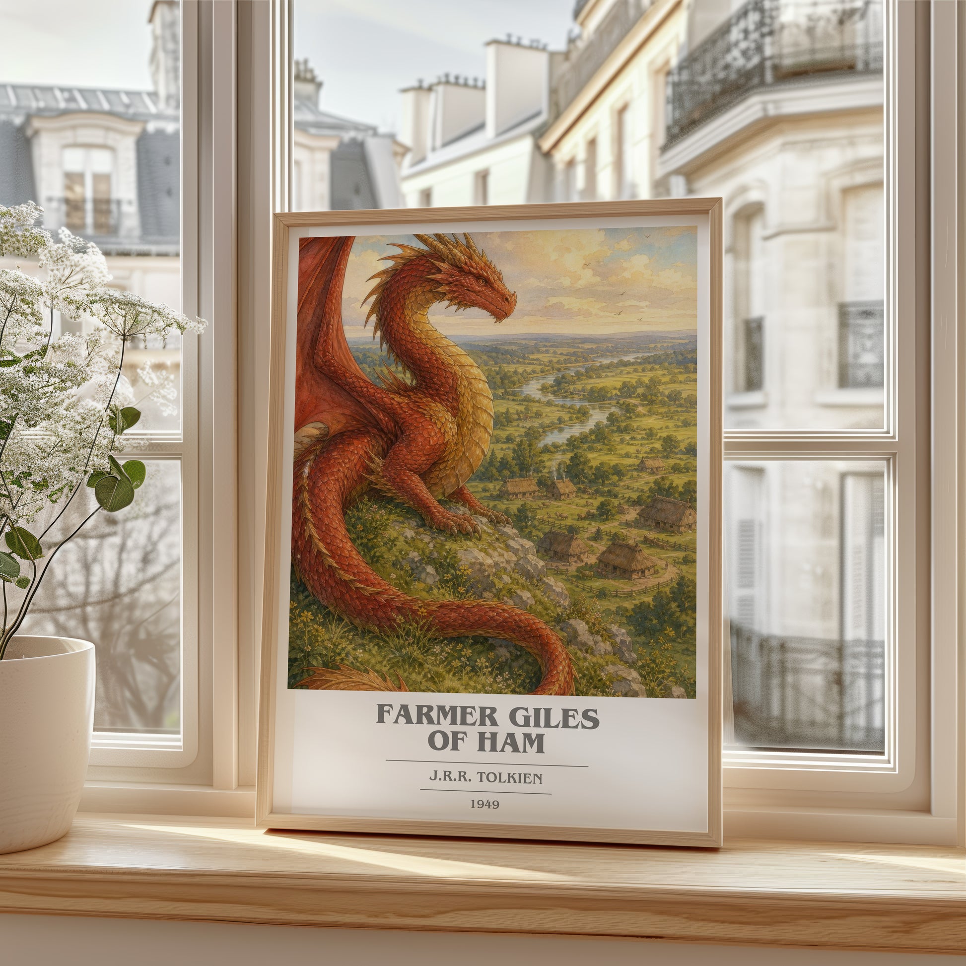 Farmer Giles Of Ham book cover poster colour and style options – J.R.R. Tolkien book art
