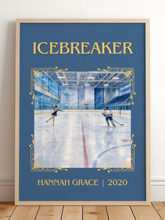 Icebreaker Classic Book Art Print by Hannah Grace – framed print leaning on a wooden floor