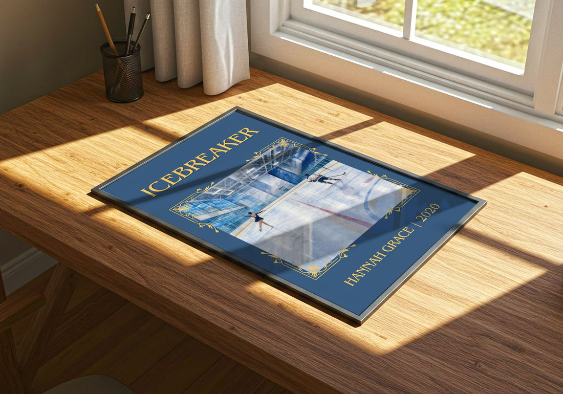 Icebreaker Classic Book Art Print by Hannah Grace – print on a sunlit desk