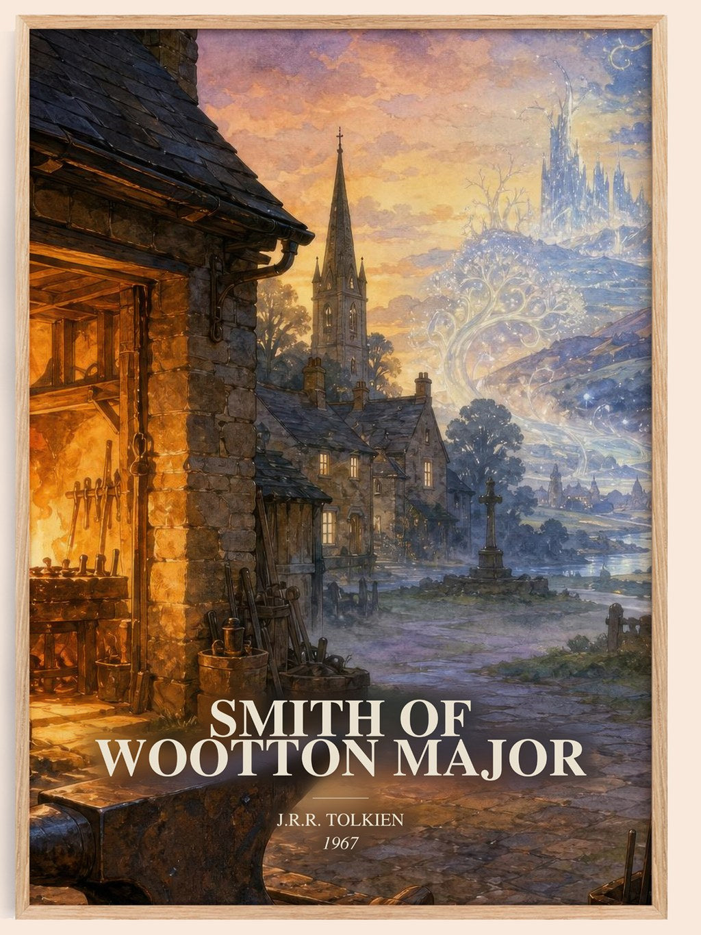 Smith Of Wootton Major watercolour book poster by J.R.R. Tolkien – framed literary art print