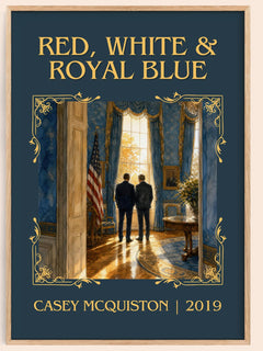 Red, White & Royal Blue Classic Book Art Print by Casey McQuiston – book poster