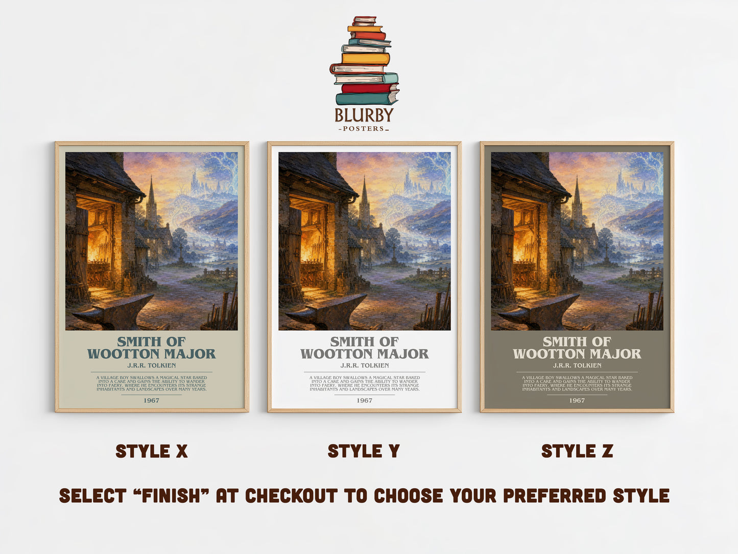 Smith Of Wootton Major bookish print in frame leaning in hallway – fantasy wall art