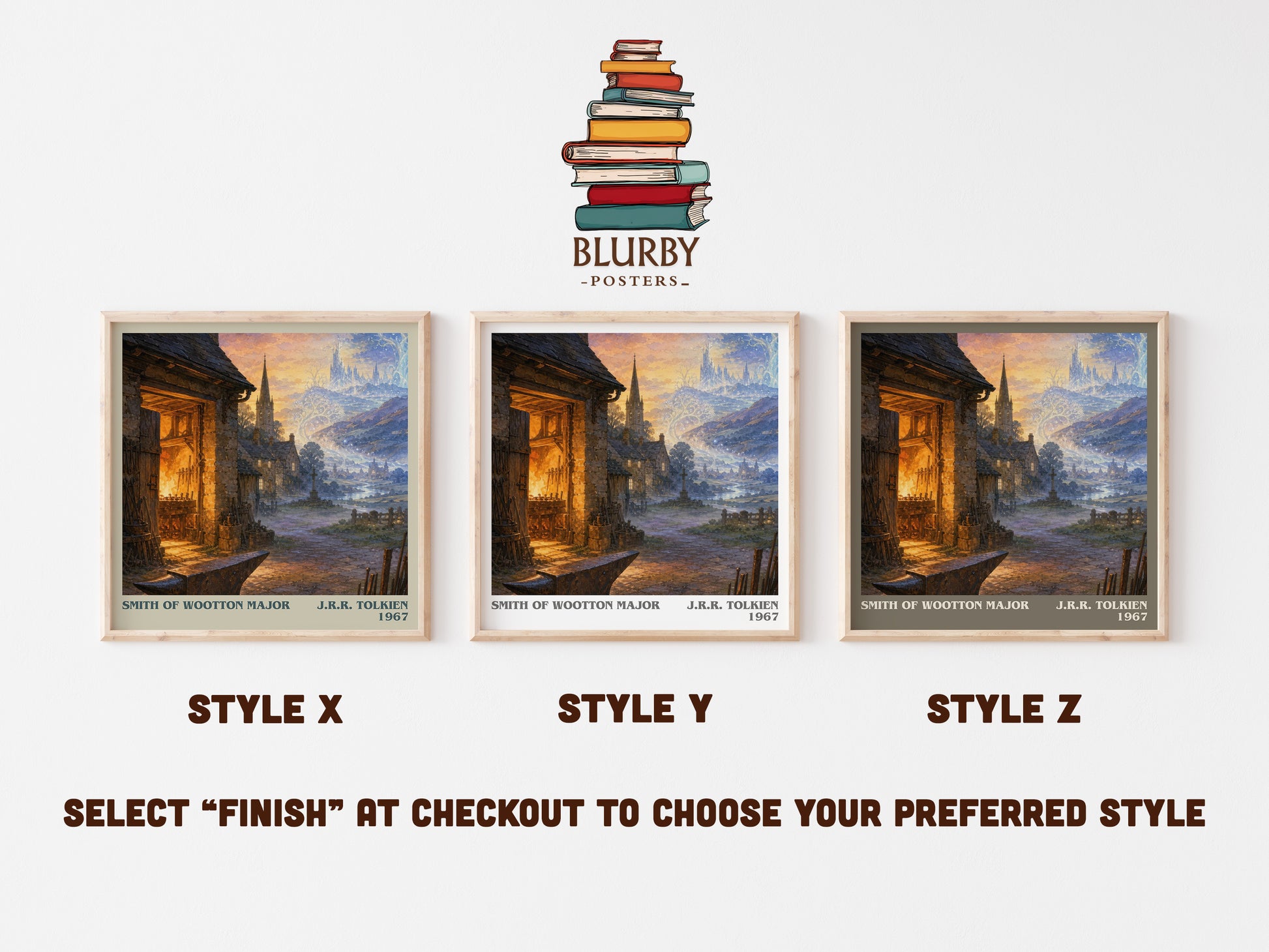 Smith Of Wootton Major literary print in frame leaning in hallway – fantasy wall art