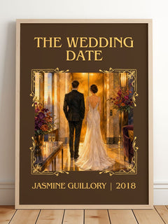The Wedding Date Classic Book Art Print by Jasmine Guillory – framed print leaning on a wooden floor