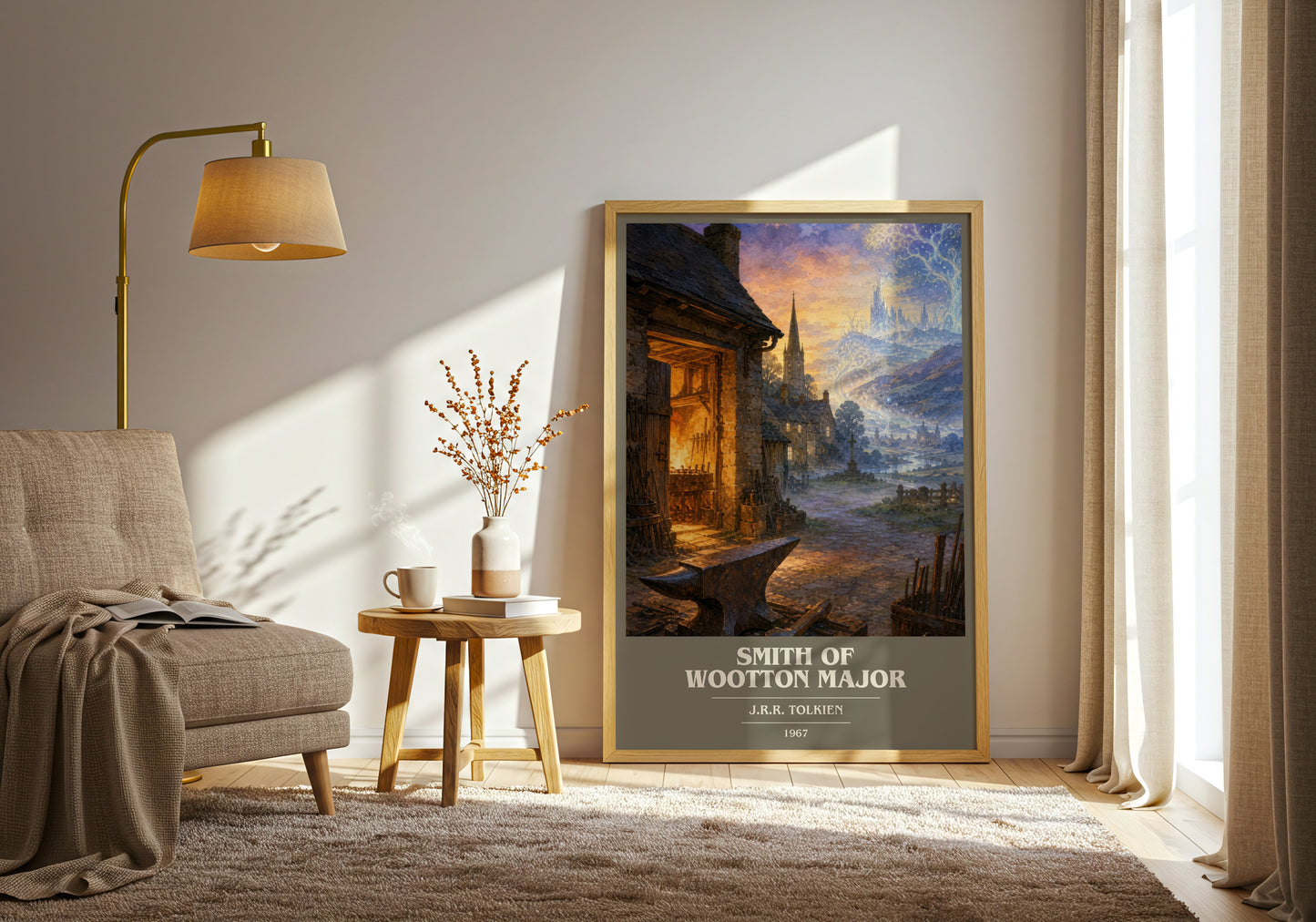 Smith Of Wootton Major book cover print on bookshelf – J.R.R. Tolkien fan gift