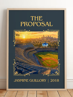 The Proposal Classic Book Art Print by Jasmine Guillory – framed print leaning on a wooden floor