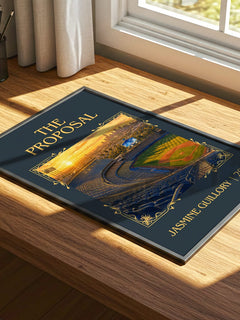 The Proposal Classic Book Art Print by Jasmine Guillory – print on a sunlit desk