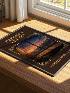 Before I Let Go Classic Book Art Print by Kennedy Ryan – print on a sunlit desk
