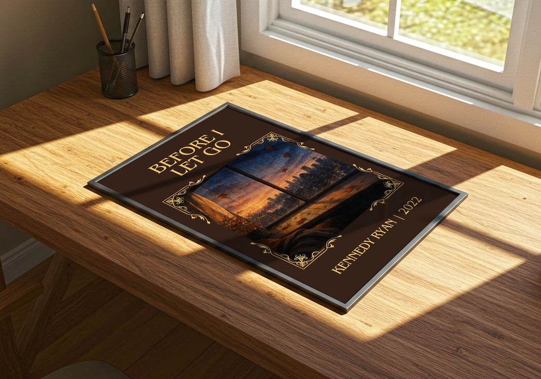 Before I Let Go Classic Book Art Print by Kennedy Ryan – print on a sunlit desk