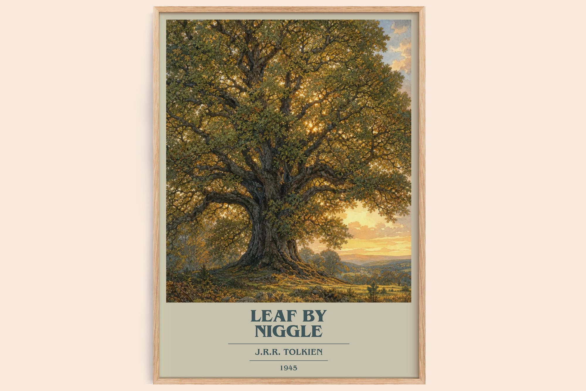 Leaf By Niggle book cover book poster by J.R.R. Tolkien – framed literary art print