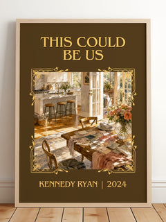 This Could Be Us Classic Book Art Print by Kennedy Ryan – framed print leaning on a wooden floor
