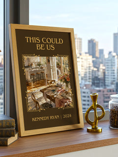 This Could Be Us Classic Book Art Print by Kennedy Ryan – framed print on a city-view windowsill