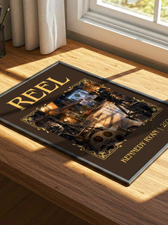 Reel Classic Book Art Print by Kennedy Ryan – print on a sunlit desk