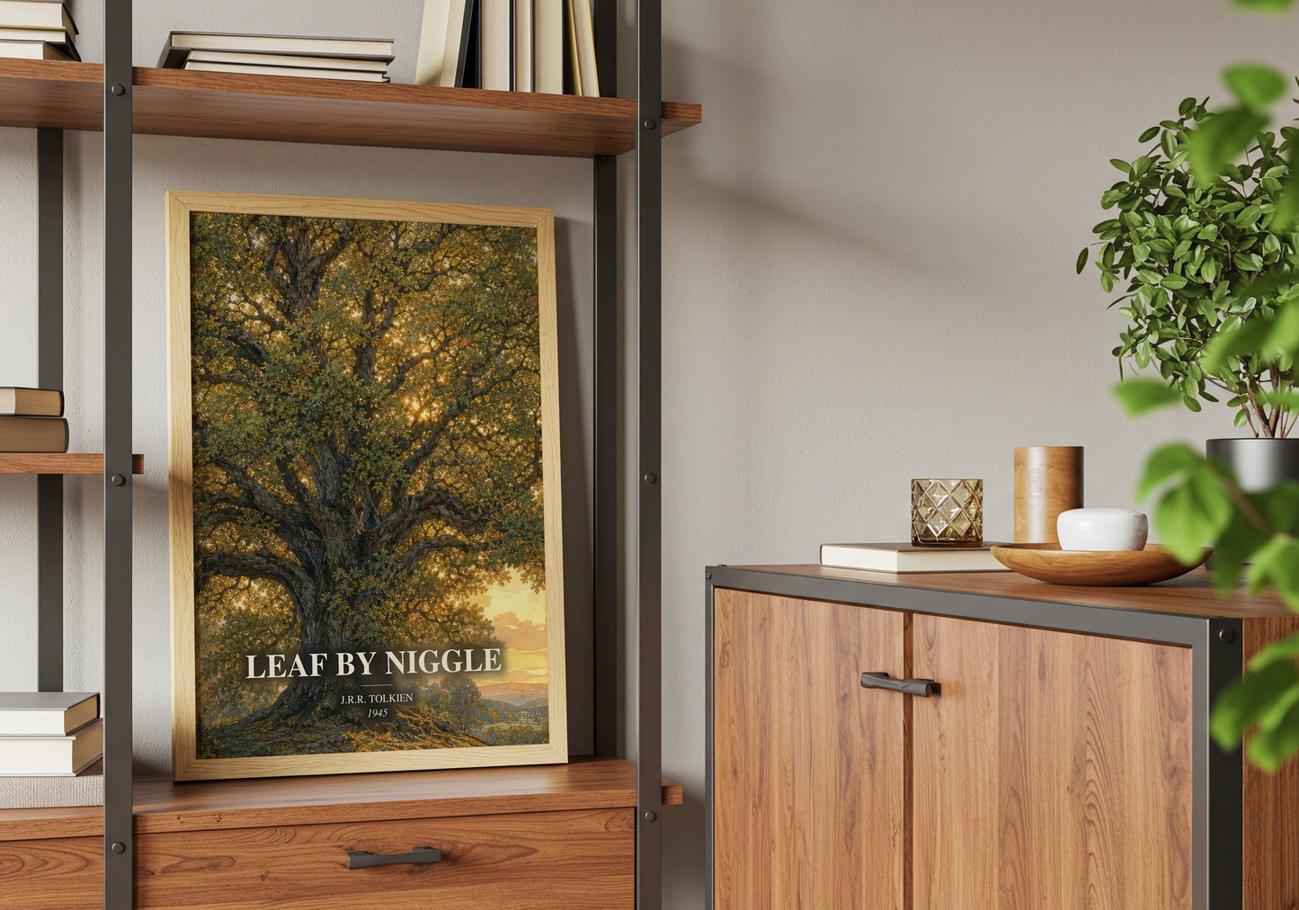 Leaf By Niggle book watercolour illustration paper finish options – matte satin gloss