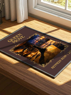 Queen Move Classic Book Art Print by Kennedy Ryan – print on a sunlit desk