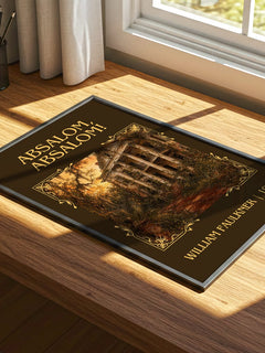 Absalom, Absalom! Classic Book Art Print by William Faulkner – print on a sunlit desk