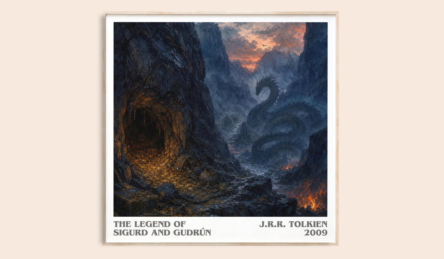 The Legend Of Sigurd And Gudrún literary book poster by J.R.R. Tolkien – framed literary art print
