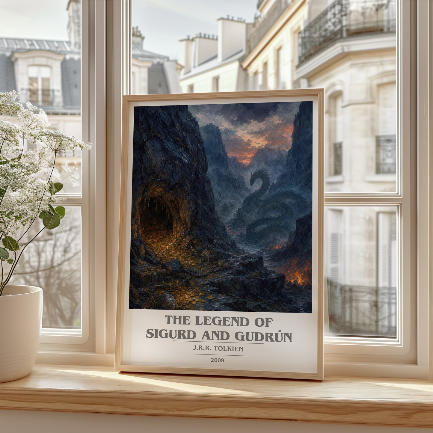The Legend Of Sigurd And Gudrún book cover poster colour and style options – J.R.R. Tolkien book art
