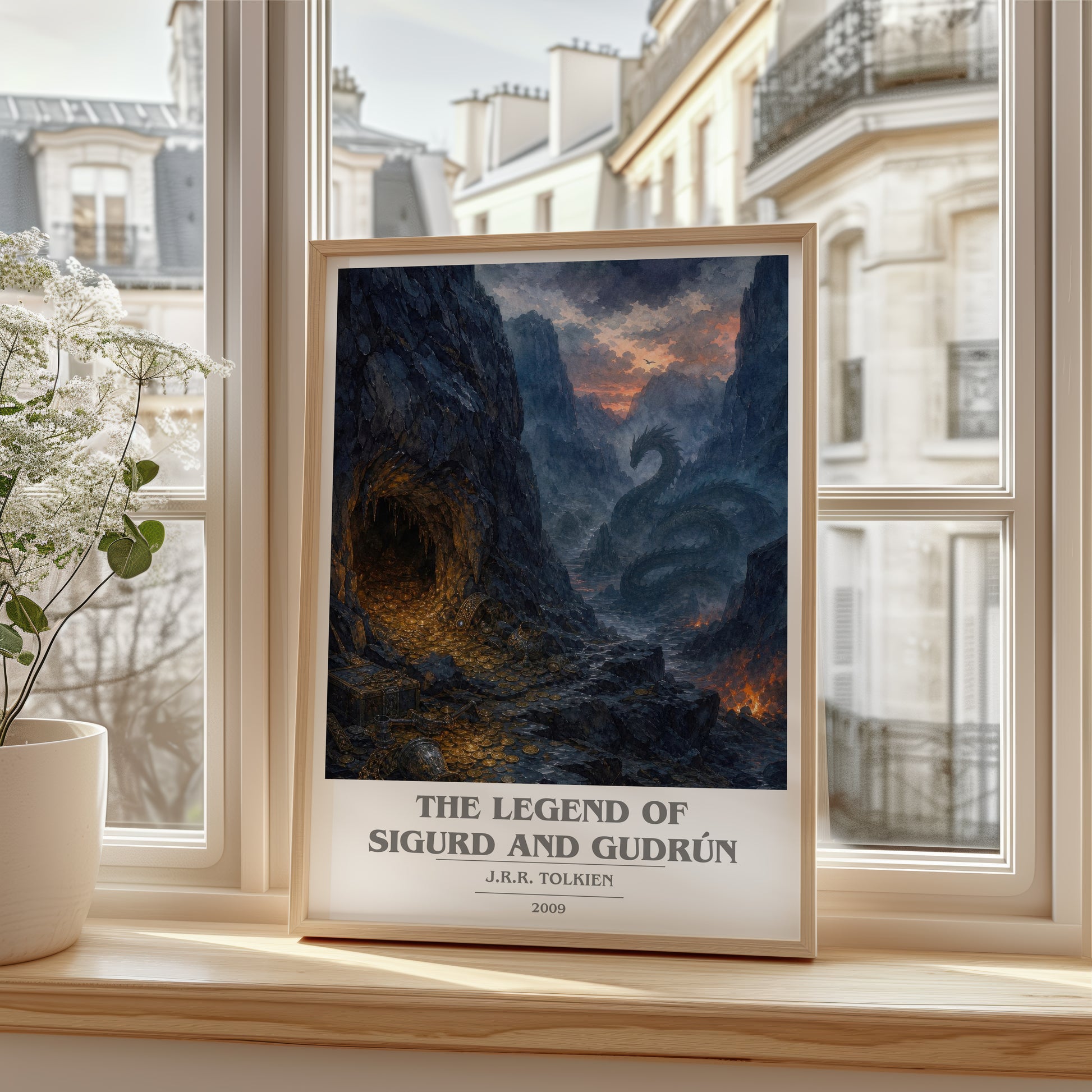 The Legend Of Sigurd And Gudrún book cover poster colour and style options – J.R.R. Tolkien book art