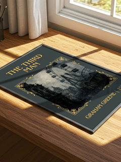 The Third Man Classic Book Art Print by Graham Greene – print on a sunlit desk