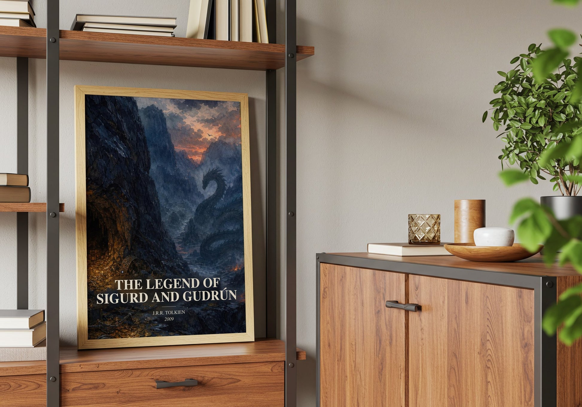 The Legend Of Sigurd And Gudrún book watercolour illustration paper finish options – matte satin gloss