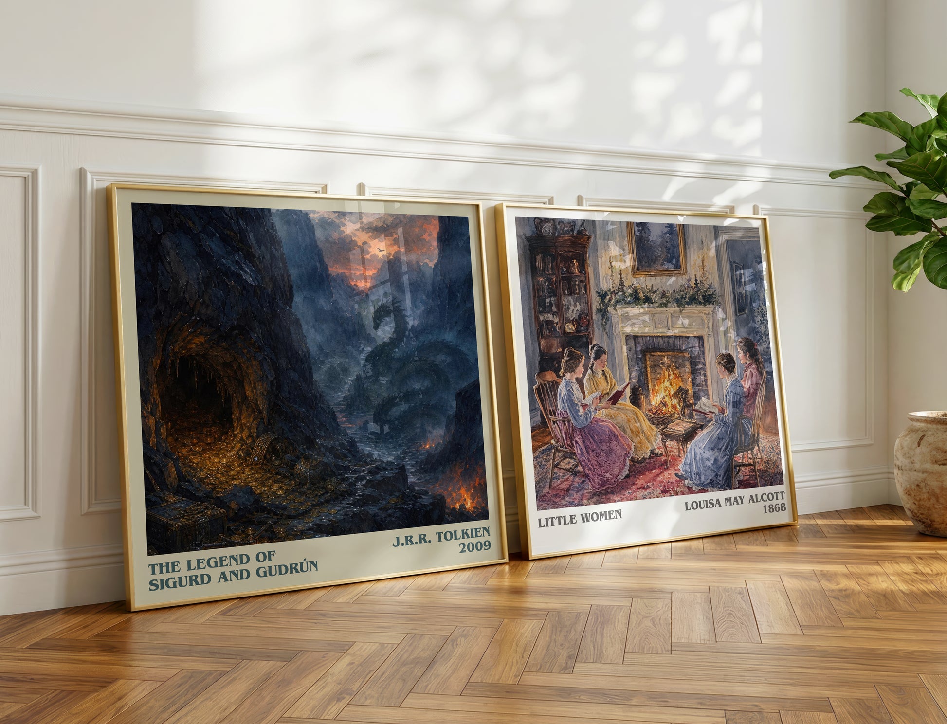 The Legend Of Sigurd And Gudrún literary print on bookshelf – J.R.R. Tolkien fan gift