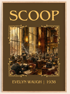 Scoop Classic Book Art Print by Evelyn Waugh – book poster