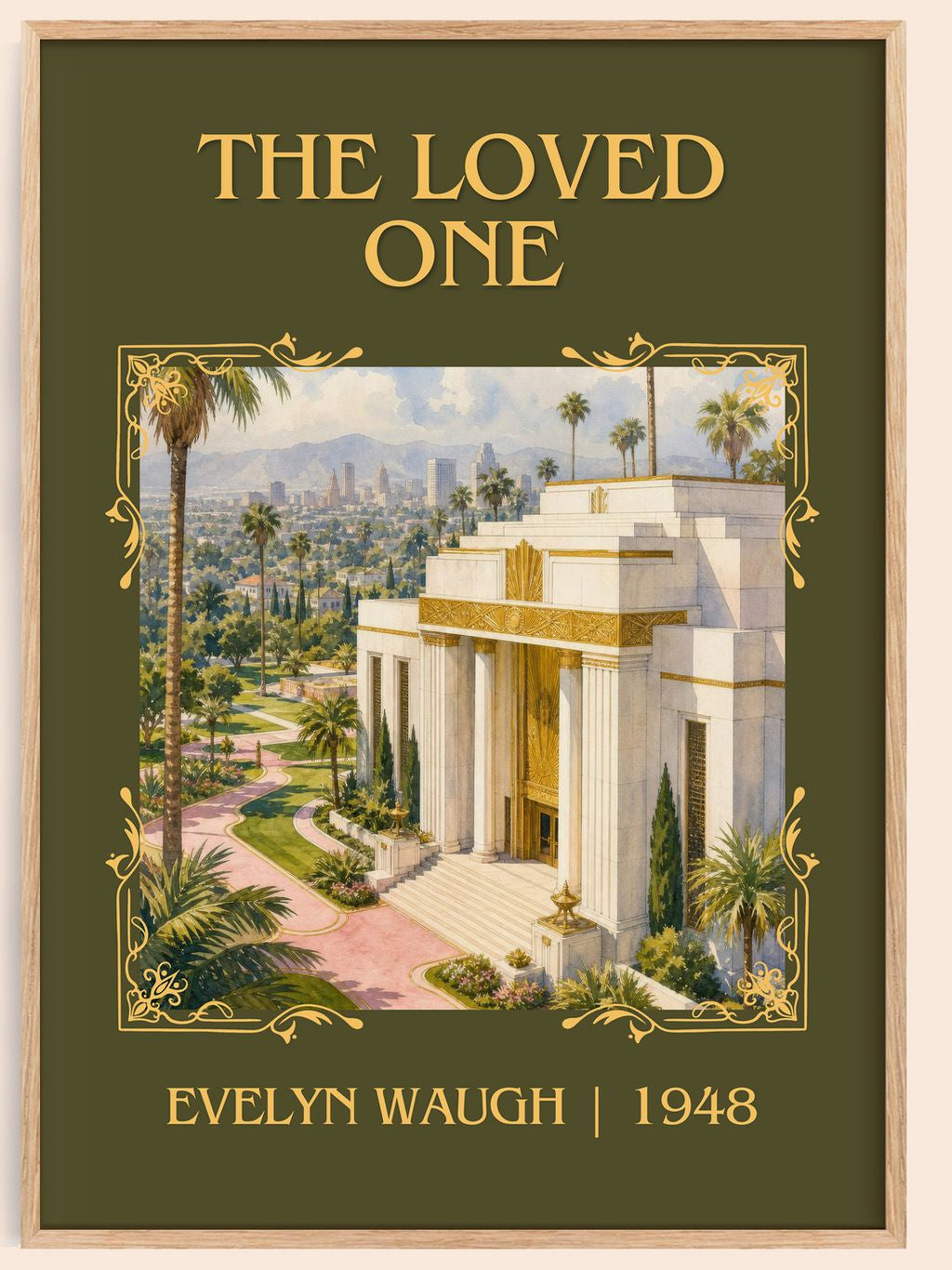The Loved One Classic Book Art Print by Evelyn Waugh – book poster