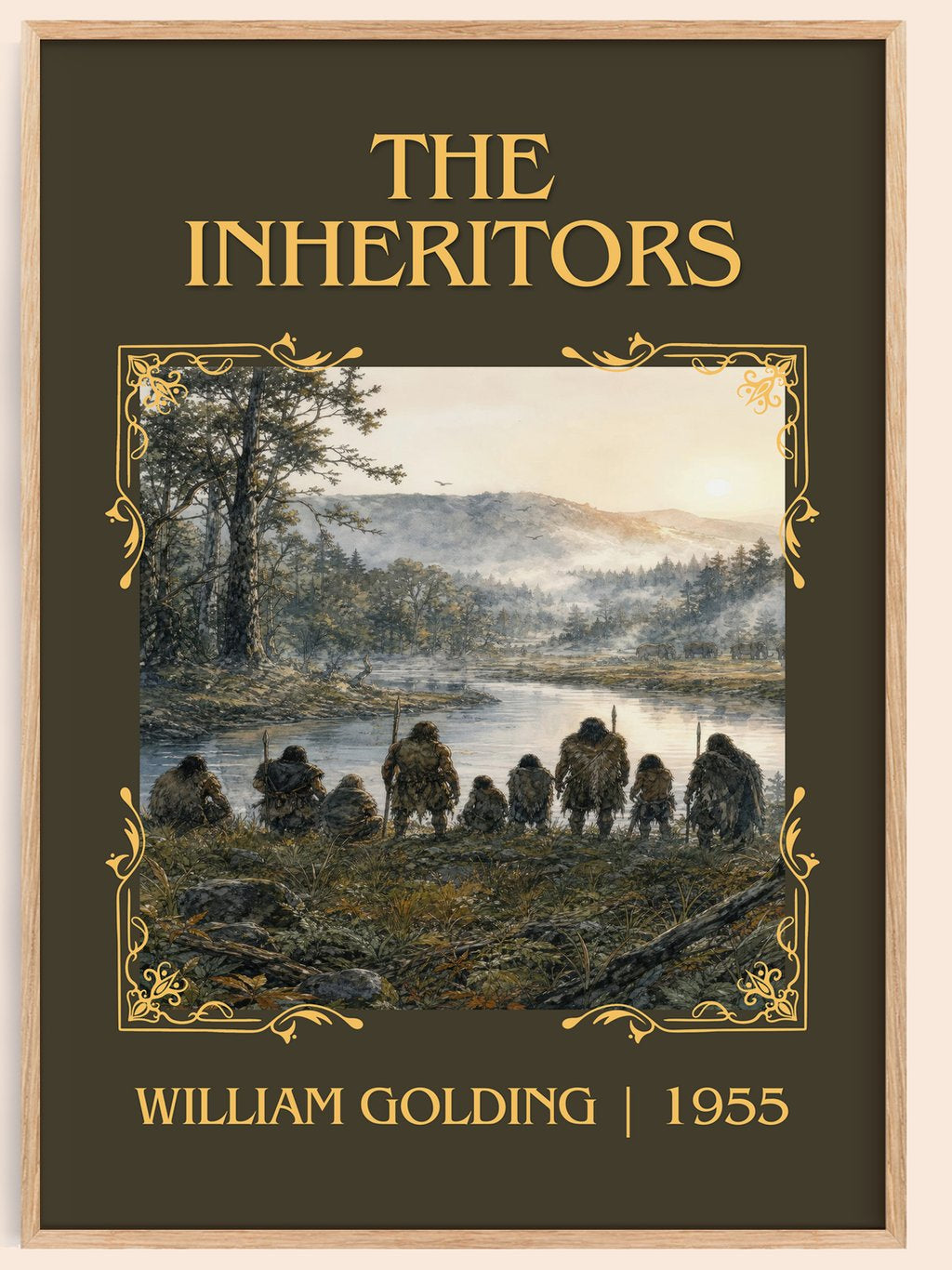 The Inheritors Classic Book Art Print by William Golding – book poster