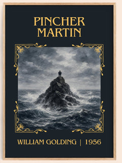 Pincher Martin Classic Book Art Print by William Golding – book poster