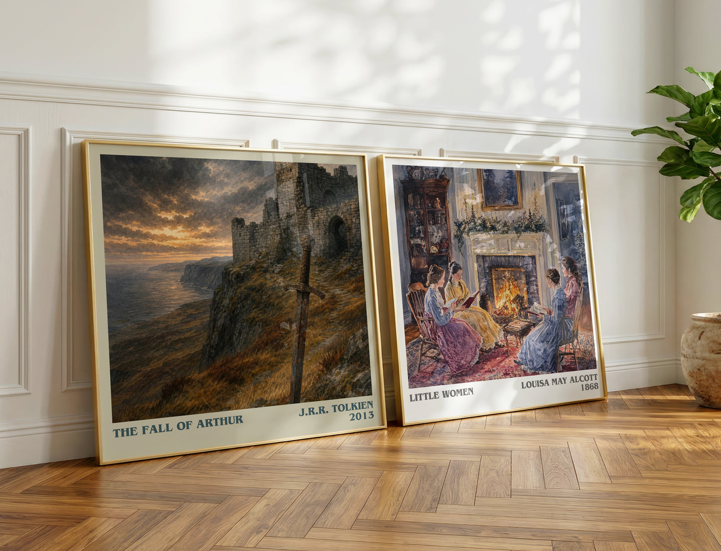 The Fall Of Arthur literary print on bookshelf – J.R.R. Tolkien fan gift