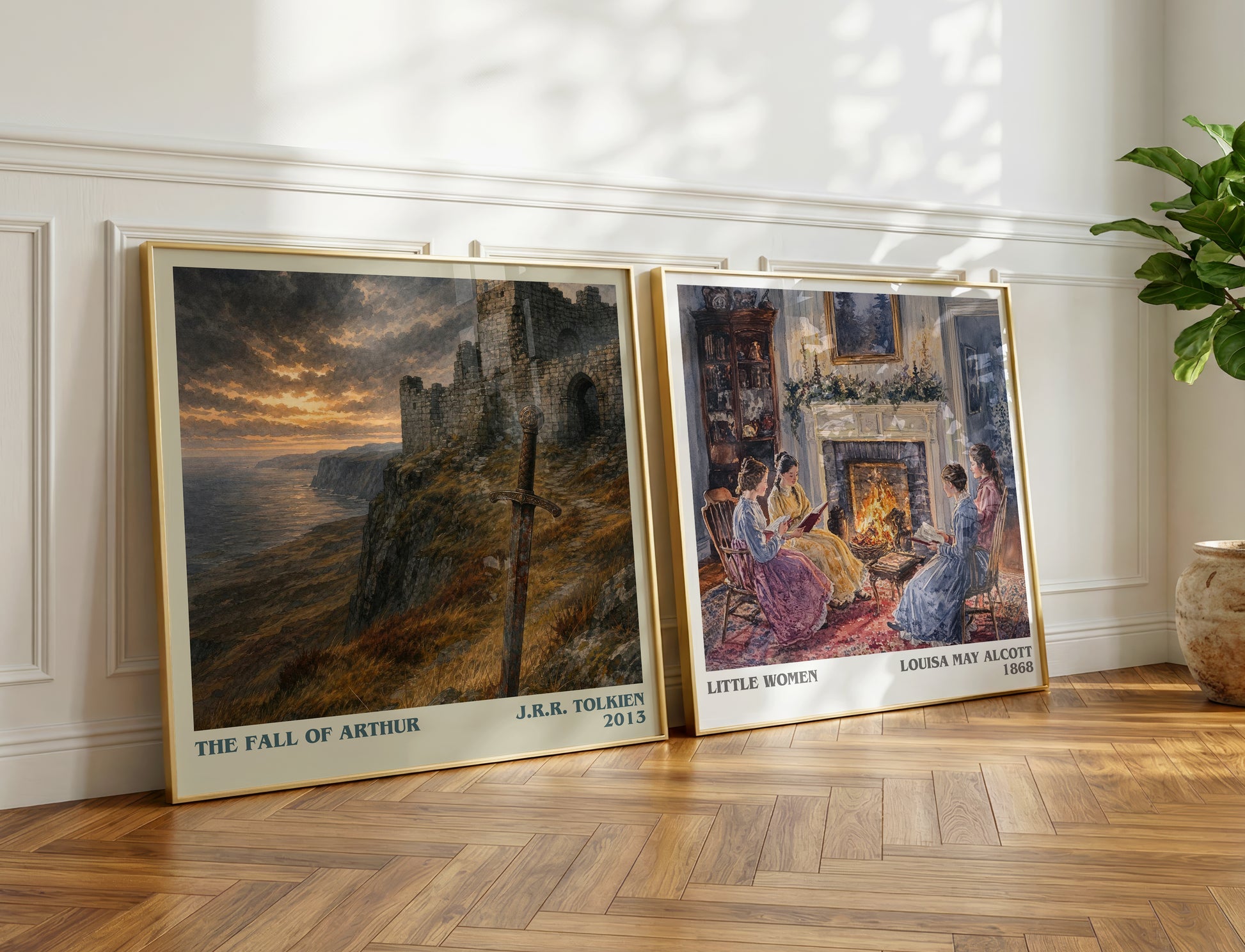 The Fall Of Arthur literary print on bookshelf – J.R.R. Tolkien fan gift