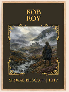 Rob Roy Classic Book Art Print by Sir Walter Scott – book poster