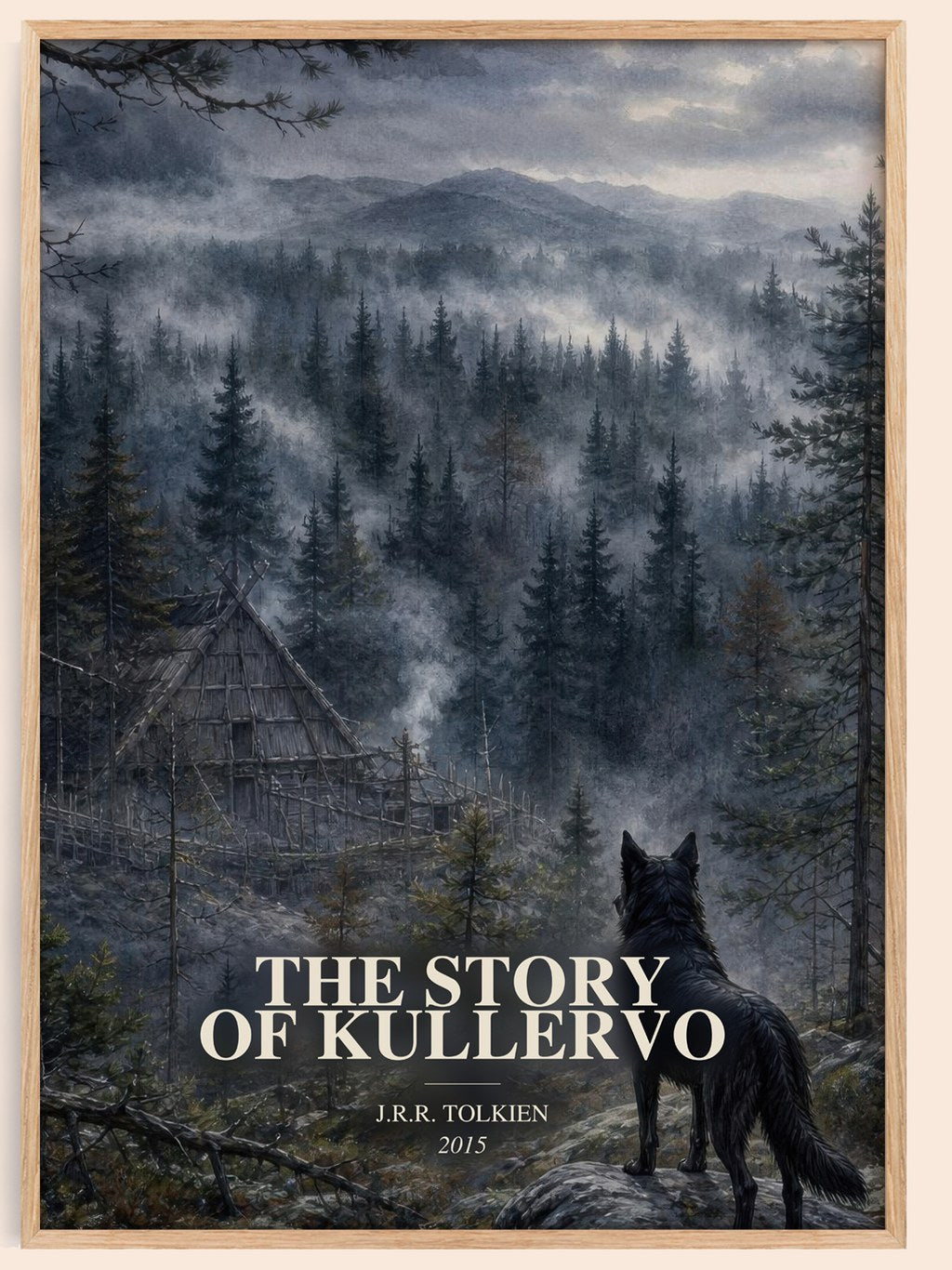 The Story Of Kullervo watercolour book poster by J.R.R. Tolkien – framed literary art print