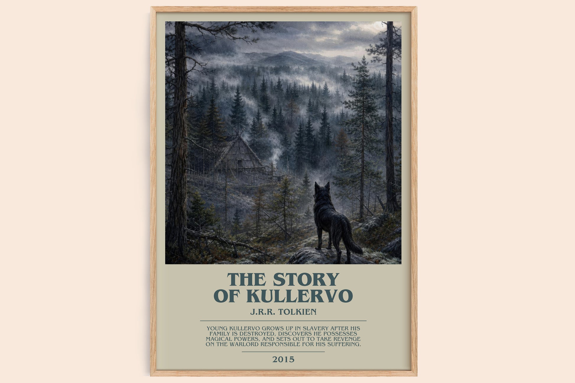 The Story Of Kullervo bookish book poster by J.R.R. Tolkien – framed literary art print