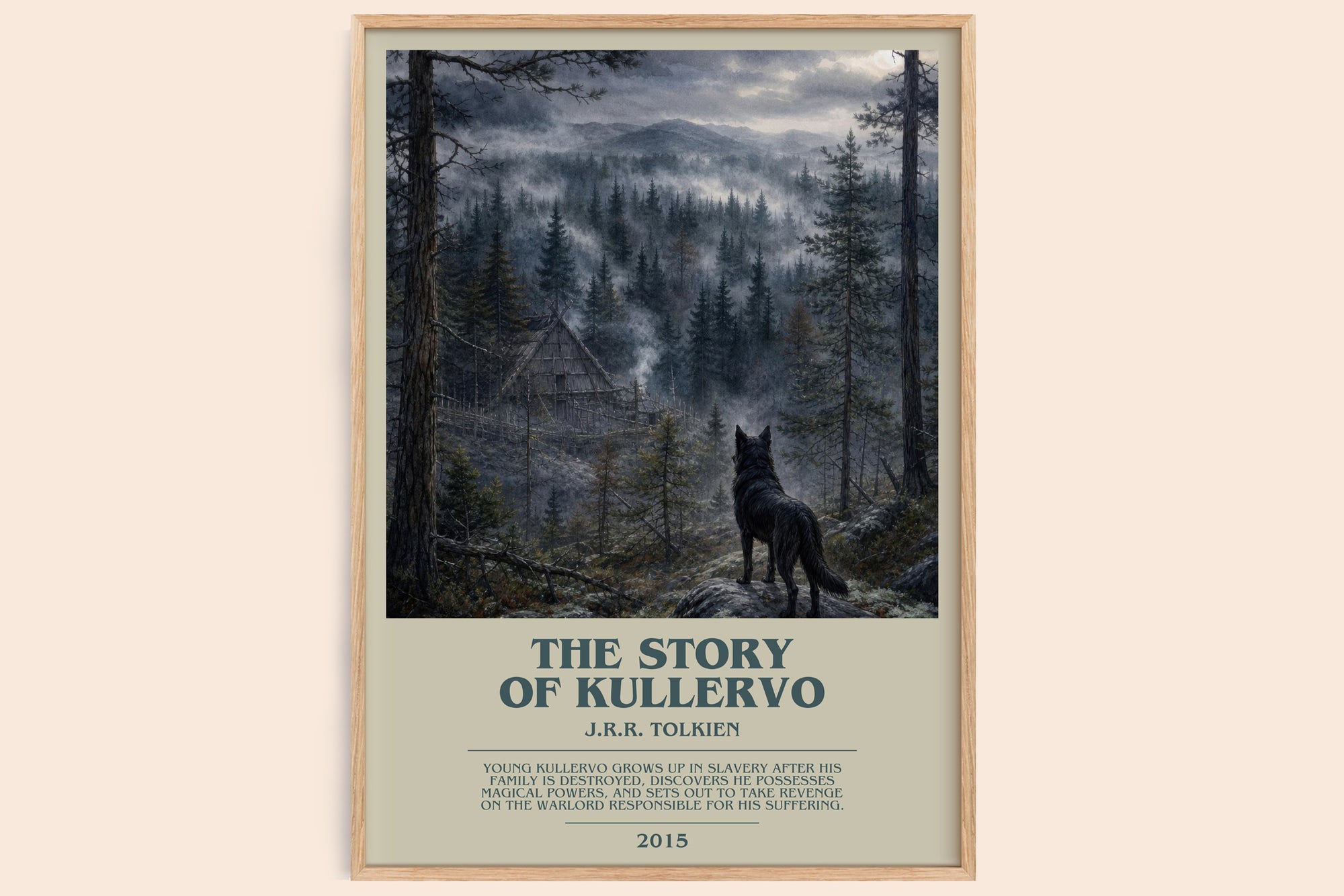 The Story Of Kullervo bookish book poster by J.R.R. Tolkien – framed literary art print