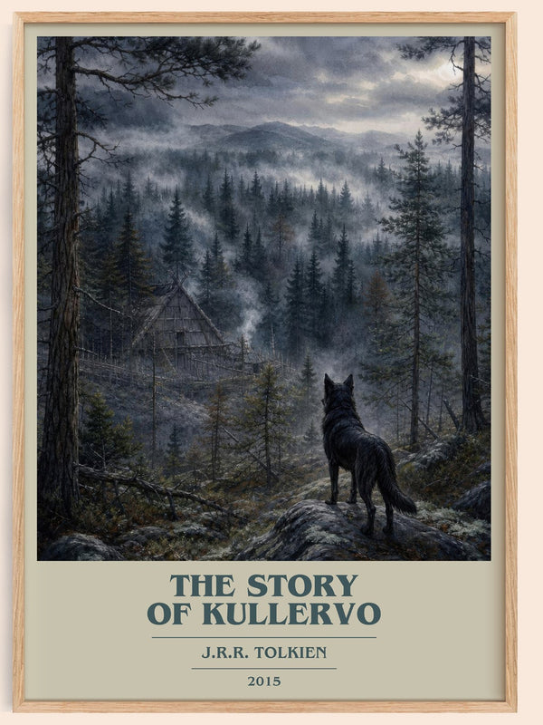 The Story Of Kullervo book cover book poster by J.R.R. Tolkien – framed literary art print