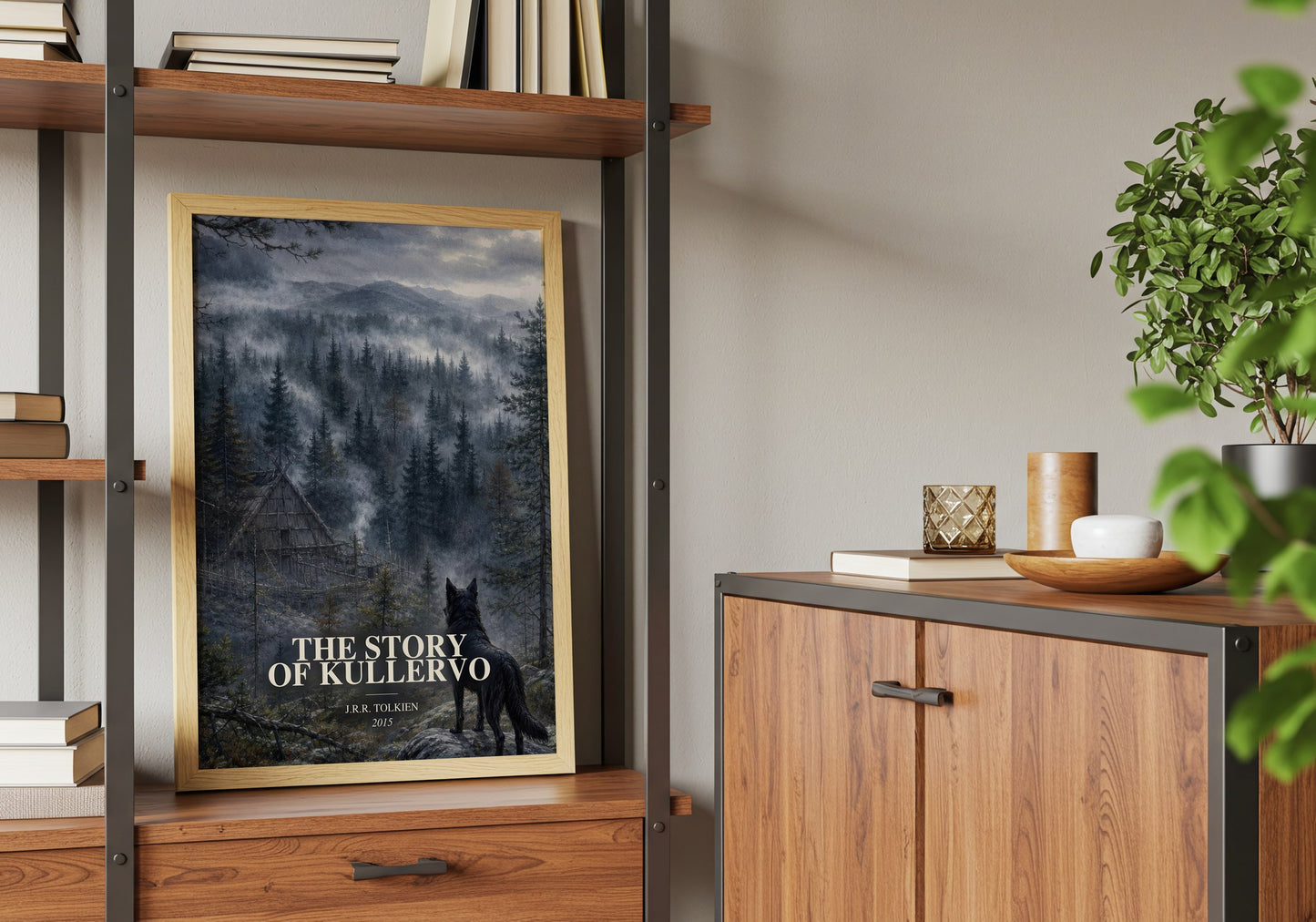 The Story Of Kullervo book watercolour illustration paper finish options – matte satin gloss