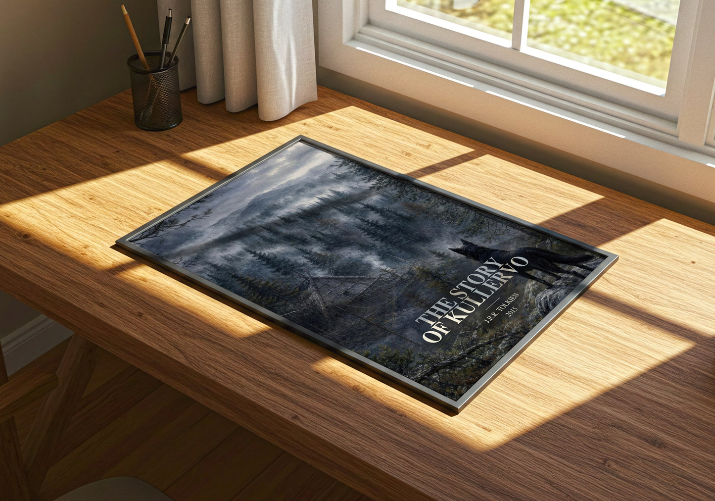 The Story Of Kullervo watercolour book poster framed on wall – fantasy wall art