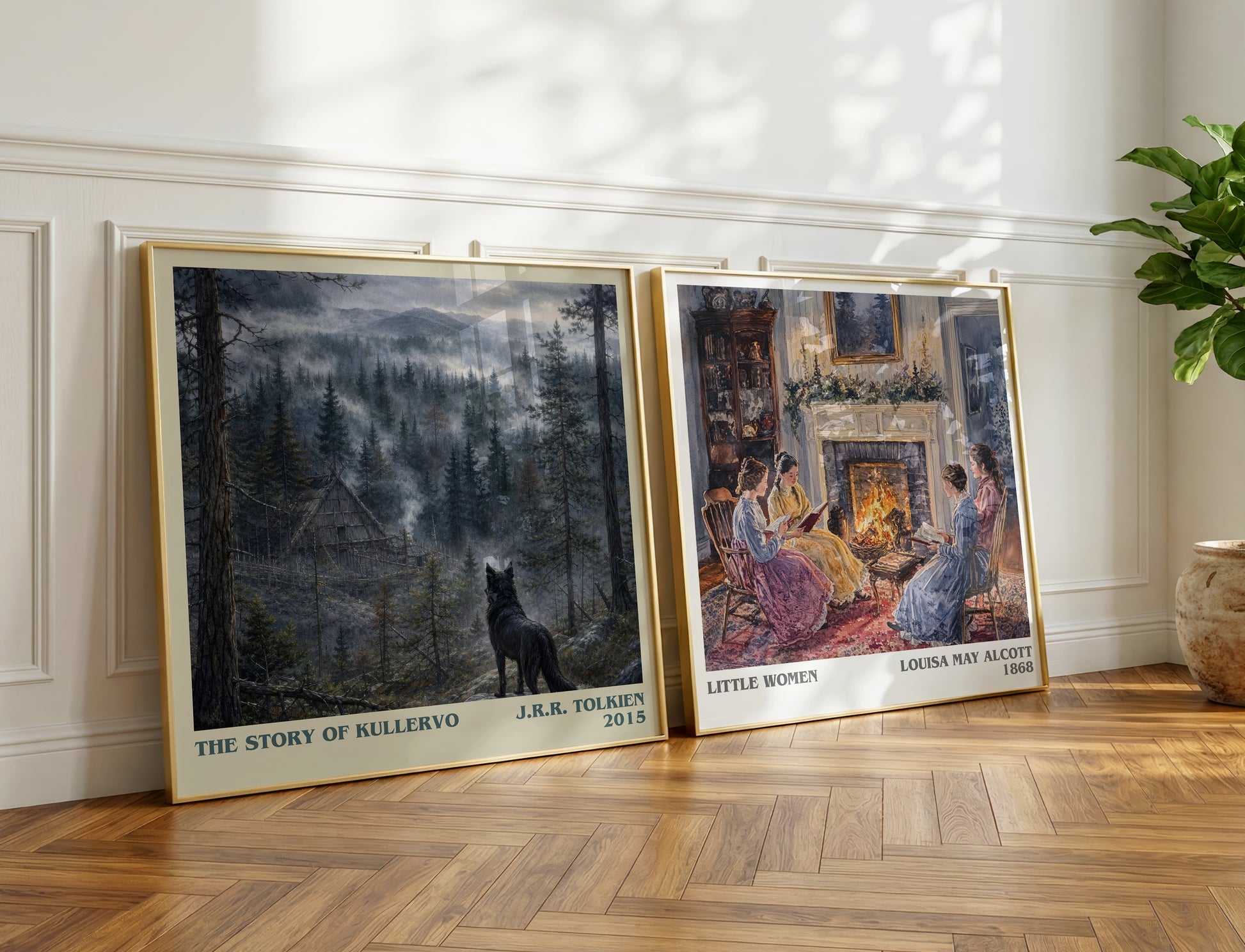 The Story Of Kullervo literary print on bookshelf – J.R.R. Tolkien fan gift