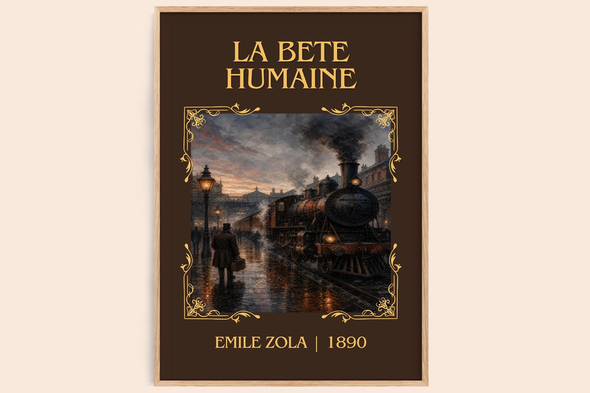 La Bête Humaine Classic Book Art Print by Émile Zola