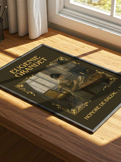 Eugénie Grandet Classic Book Art Print by Honoré de Balzac – print on a sunlit desk