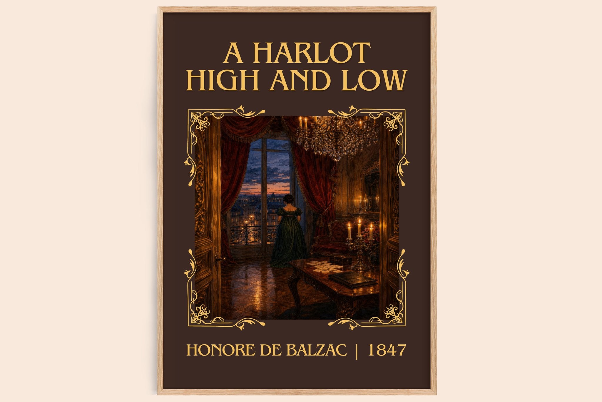A Harlot High and Low Classic Book Art Print by Honoré de Balzac