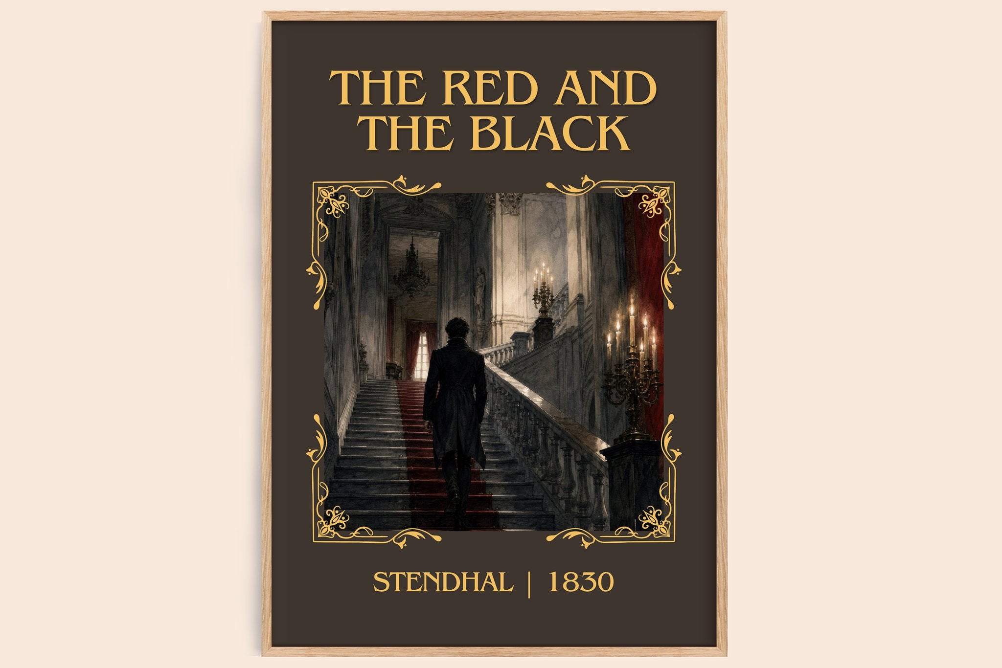 The Red and the Black Classic Book Art Print by Stendhal